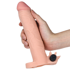 00320 | Capa peniana com extensor de 5 cm e anel para escroto, estimulador de clitóris e cápsula vibratória - LOVETOY - loja online