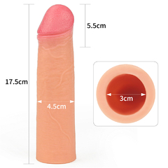 00334 | Capa peniana extensora com 5 cm de extensão, feita em material resistente e confortável - LOVETOY - E-VARIEDADES