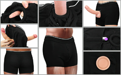 00463 | Cueca Boxer Para Fixação de Packer Strapon Shorts for Sex for Packing Tamanho P - LOVETOY - E-VARIEDADES