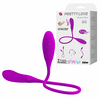 00517 | Vibrador duplo com 7 modos de vibração,feito de silicone, material macio com toque aveludado - PRETTY LOVE