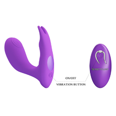 Imagem do 00601 | Vibrador e Estimulador Clitoriano com Controle Remoto - PRETTY LOVE