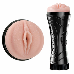 00634 | Masturbador masculino. Com formato de vagina, simulando textura. Tubo em forma de lanterna, bem discreto e facilita o manuseio - VIPMIX na internet