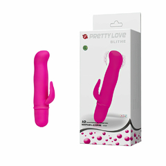 00862 | Vibrador ponto G com estimulador feito de silicone, material macio com toque aveludado. Possui 10 modos de vibração - PRETTY LOVE - comprar online