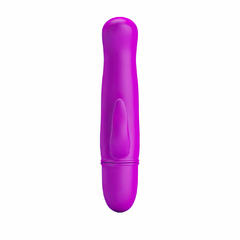 00862 | Vibrador ponto G com estimulador feito de silicone, material macio com toque aveludado. Possui 10 modos de vibração - PRETTY LOVE - E-VARIEDADES