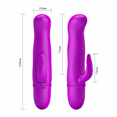 00862 | Vibrador ponto G com estimulador feito de silicone, material macio com toque aveludado. Possui 10 modos de vibração - PRETTY LOVE - loja online