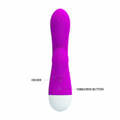 00882 | Vibrador recarregável ponto G com estimulador clitoriano, possui 30 modos de vibração - PRETTY LOVE na internet