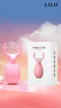 00902 | Mini vibrador, em formato de veado. Com 10 modos de vibração - LILO - E-VARIEDADES