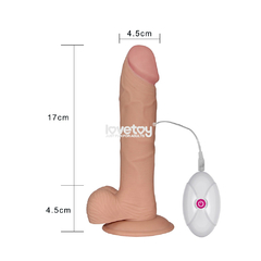 01124 | Pênis realístico com ventosa e escroto, com veias bem demarcadas e 10 vibrações impulse - LOVETOY na internet