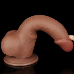 01134 | Pênis Realístico 19,5x3,6 cm - Sliding Skin Dual Layer Dong Flesh - LOVETOY - E-VARIEDADES