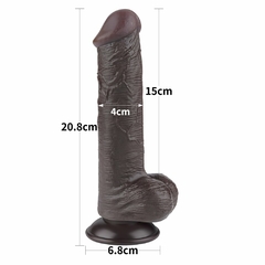 01152 | Pênis Realístico 20,8x4 cm - Sliding Skin Dual Layer Dong Flesh - LOVETOY - loja online