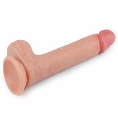 01236 | Pênis Dupla Densidade 20,5x3,5 cm. Dual Layered Platinum Silicone Cock Bege - LOVETOY