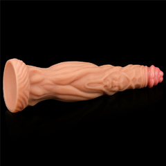 01246 | Pênis Dupla Densidade 24,5x6,3 cm Dual Layered Platinum Silicone Cock Bege - LOVETOY na internet