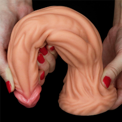 01246 | Pênis Dupla Densidade 24,5x6,3 cm Dual Layered Platinum Silicone Cock Bege - LOVETOY na internet