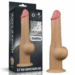 01264 | Pênis com Base 25x4,3 cm - Dual Layered Handle Cock - LOVETOY