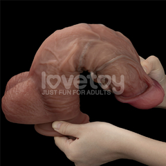 01307 | Pênis Dupla Densidade 27 cmx6.5 cm - Dual Layered Silicone Cock XXL - LOVE TOY