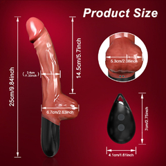 01312 | Vibrador Pênis com ventosa com controle, possui 7 modos de movimentos sobe e desce e vibração - YOUVIBE