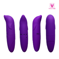 01352 | Vibrador Ponto G em formato de golfinho em ABS, super resistente, ponta levemente curvada, possui toque suave e aveludado - YOUVIBE - comprar online