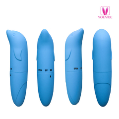 01352 | Vibrador Ponto G em formato de golfinho em ABS, super resistente, ponta levemente curvada, possui toque suave e aveludado - YOUVIBE