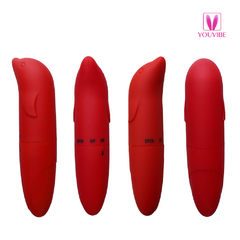 01352 | Vibrador Ponto G em formato de golfinho em ABS, super resistente, ponta levemente curvada, possui toque suave e aveludado - YOUVIBE