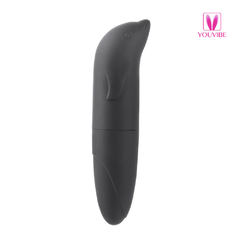 01352 | Vibrador Ponto G em formato de golfinho em ABS, super resistente, ponta levemente curvada, possui toque suave e aveludado - YOUVIBE na internet