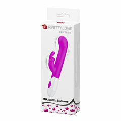 01390 | Vibrador com estimulador clitoriano em formato de de Rabbit , dois motores que com 30 vibrações - PRETTY LOVE - loja online