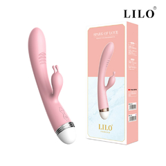 01402 | Vibrador com estimulador de clitóris e ponto G, recarregável - LILO