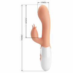 01426 | Vibrador com estimulador com 30 modos de vibração - PRETTY LOVE