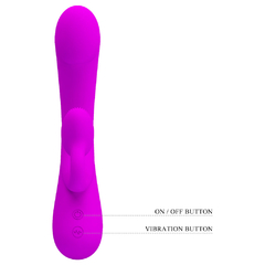 01443 | Vibrador de Ponto G e Clitóris com 10 modos de vibração- FULL COVER SILICONE - PRETTY LOVE - comprar online