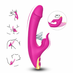 01471 | Vibrador Ponto G com estimulador de Clitóris 9 Modos de vibração e pulsação - USK - E-VARIEDADES