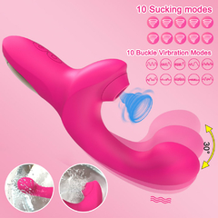 01509 | Vibrador ponto G com 10 modos vai e vem na ponta e 10 modos de pulsação no estimulador - YOUVIBE