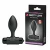 01644 | Plug anal pequeno em silicone macio com cápsula vibratória removível com 10 modos de vibração - PRETTY LOVE