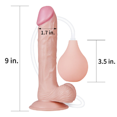 Imagem do 01215 | Pênis Ejaculador com Escroto 23 cm 9” Squirt Extreme Dildo - LOVETOY