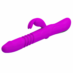 01881 | Vibrador rotativo recarregável com movimentos vai e vem com 12 modos de vibração e 4 modos de rotação - PRETTY LOVE na internet