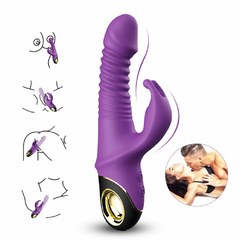 01892 | Vibrador Rabbit Vai e Vem Recarregável com 9 Modos de Vibração - USK - E-VARIEDADES