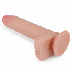 01237 | Pênis Dupla Densidade 18x3,5 cm. Dual Layered Platinum Silicone Cock Bege - LOVETOY - comprar online