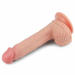 01239 | Pênis Dupla Densidade 22x3,8 cm - Dual Layered Platinum Silicone Cock Bege - LOVETOY na internet