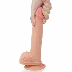 01239 | Pênis Dupla Densidade 22x3,8 cm - Dual Layered Platinum Silicone Cock Bege - LOVETOY na internet