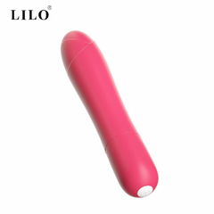 02078 | Mini vibrador em silicone ABS super macio, com 5 modos de vibração super potentes - LILO