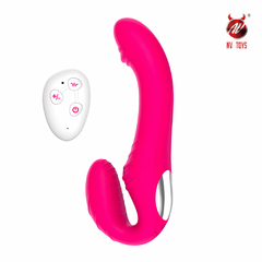 02098 | Penetrador Strapless com plug vaginal, permite o uso sem cintas, acompanha controle remoto para controlar seus 10 níveis de vibração intensas - NV TOYS - comprar online