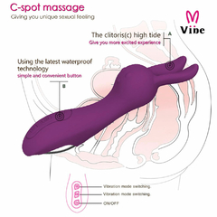 02100 | Vibrador com estimulador em orelhas para estimulo melhor e mais preciso da região do clitóris - VIBE