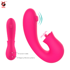 Imagem do 02154 | Vibrador de ponto G. Possui 2 motores ,Com 10 modos de vibração em formato de bater na ponta e 10 modos de estimulação,3 níveis de velocidade - NV TOYS