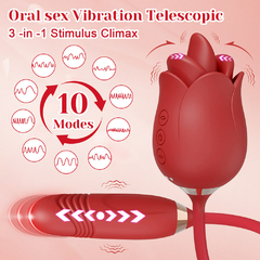 02214 | Rosa com boca sexy, vibrador com 10 modos de movimento na boca,10 modos de vibração e sobe e desce - YOUVIBE - comprar online