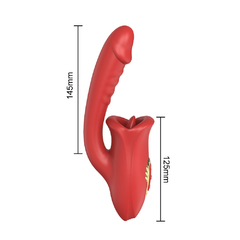 02218 | Boca Sensual, vibrador 3 em 1 com boca e formato peniano,10 modos de mordida, vibração na Língua e vibração no estimulador - YOUVIBE - E-VARIEDADES