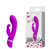 10178 | Vibrador com Estimulador Formato Coelho com 3 Intensidades de Vibração – PRETTY LOVE CHRIST – BI-014320