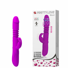 10213 | Vibrador Recarregável Rotativo Sobe e Desce com Esferas Rotativas – PRETTY LOVE WARD – BI-014399