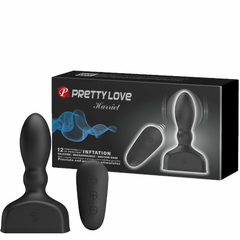 10414 | Plug Anal Inflável com 12 Modos de Vibração – PRETTY LOVE HARRIEL – BI-040066W