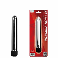 10545 | Vibrador Personal Multivelocidade de 17 cm Cromado – PASSION VIBRATOR – BW-006002