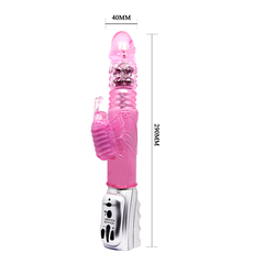 Imagem do 10641 | Vibrador Rotativo Sobe e Desce com 7 Modos de Vibração e Estimulador Borboleta – MARIPOSA TULIP – BW-029533R