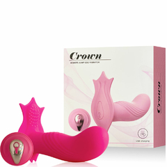 10857 | Estimulador Clitoriano Recarregável com Penetrador – CROWN REMOTE JUMP EGG VIBRATOR – EC-011