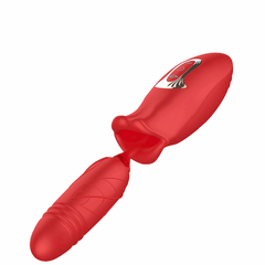 10951 | Vibrador Recarregável Formato Boca com Penetrador e Movimentos de Vai e Vem – GOOD VIBE TOYS – LR-222 - E-VARIEDADES